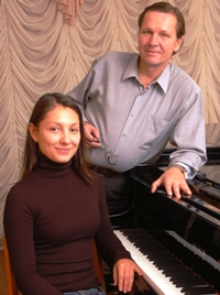 Асия Каримова со своим учителем А.Ю.Нечаевым